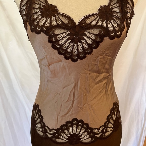 Vintage silk & lace art deco style gown - Picture 4 of 13